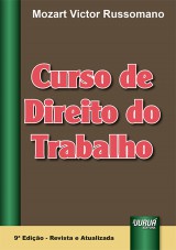 Capa do livro: Curso de Direito do Trabalho, Mozart Victor Russomano