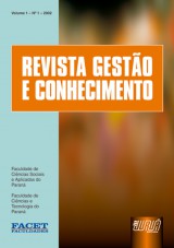 Capa do livro: Revista Gesto e Conhecimento - Volume 1, Revista das Faculdades FACET