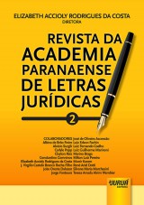 Capa do livro: Revista da Academia Paranaense de Letras Jurdicas - N 2, Diretora: Elizabeth Accioly Rodrigues da Costa