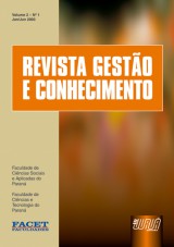 Capa do livro: Revista Gesto e Conhecimento - Volume 2, Revista das Faculdades FACET