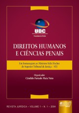 Capa do livro: Direitos Humanos e Cincias Penais - Em homenagem ao Ministro Felix Fischer do STJ, Organizador: Cndido Furtado Maia Neto