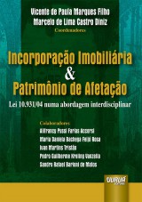 Capa do livro: Incorporao Imobiliria & Patrimnio de Afetao, Coordenadores: Vicente de Paula Marques Filho e Marcelo de Lima Castro Diniz