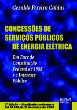Capa do livro: Concesses de Servios Pblicos de Energia Eltrica, Geraldo Pereira Caldas