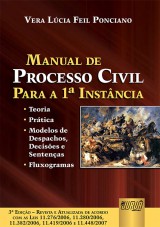 Capa do livro: Manual de Processo Civil Para a 1 Instncia, Vera Lcia Feil Ponciano