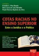 Capa do livro: Cotas Raciais no Ensino Superior - Entre o Jurídico e o Político, Coords.: Evandro C. P. Duarte, Dora L. L. Bertúlio e Paulo V. B. Silva