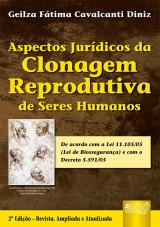 Capa do livro: Aspectos Jurdicos da Clonagem Reprodutiva de Seres Humanos, Geilza Ftima Cavalcanti Diniz