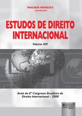 Capa do livro: Estudos de Direito Internacional - Volume XIII, Coordenador: Wagner Menezes