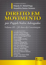 Capa do livro: Direito em Movimento, Coordenadores: Mjeda D. Mohd Popp e Anasslvia Santos Antunes