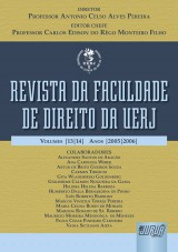 Capa do livro: Revista da Faculdade de Direito da UERJ, Diretor: Professor Antonio Celso Alves Pereira - Editor Chefe: Carlos Edison do Rgo Monteiro Filho