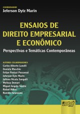 Capa do livro: Ensaios de Direito Empresarial e Econômico, Coordenador: Jeferson Dytz Marin