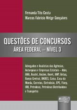 Capa do livro: Questes de Concursos - rea Federal - Nvel III, Organizadores: Fernanda Tito Costa e Marcos Fabrcio Welge Gonalves