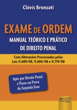 Capa do livro: Exame de Ordem - Manual Teórico e Prático de Direito Penal, Clóvis Bronzati