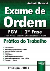 Capa do livro: Exame de Ordem - Prática do Trabalho - FGV - 2ª Fase, Antonio Devechi