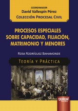 Capa do livro: Procesos Especiales sobre Capacidad, Filiación, Matrimonio Y Menores, Rosa Rodríguez Bahamonde