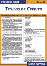 Capa do livro: Resumos Juru - Direito - Ttulos de Crdito, Vinicius Roberto Prioli de Souza e Renata Rivelli Martins dos Santos