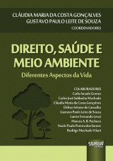 Capa do livro: Direito, Sade e Meio Ambiente, Coordenadores: Cludia Maria da Costa Gonalves e Gustavo Paulo Leite de Souza