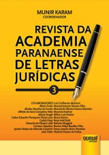 Capa do livro: Revista da Academia Paranaense de Letras Jurdicas - N 3, Coordenador: Munir Karam