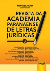Capa do livro: Revista da Academia Paranaense de Letras Jurídicas - Nº 3, Coordenador: Munir Karam