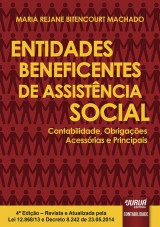 Capa do livro: Entidades Beneficentes de Assistncia Social, Maria Rejane Bitencourt Machado