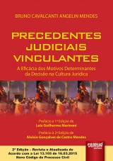 Capa do livro: Precedentes Judiciais Vinculantes - A Eficcia dos Motivos Determinantes da Deciso na Cultura Jurdica, Bruno Cavalcanti Angelin Mendes