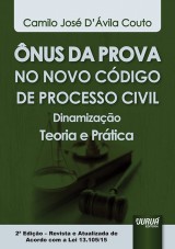 Capa do livro: nus da Prova no Novo Cdigo de Processo Civil, Camilo Jos Dvila Couto