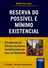 Capa do livro: Reserva do Possvel e Mnimo Existencial, Rafael de Lazari