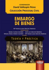 Capa do livro: Embargo de Bienes, Coordinadora: María Inmaculada Sánchez Barrios - Autores: Rafael Cuevas Castaño, Miguel Ángel Gómez Castaño, José Luis Sánchez Barrios e María Inmaculada Sánchez Barrios