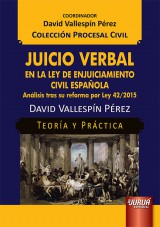 Capa do livro: Juicio Verbal en la Ley de Enjuiciamiento Civil Española, David Vallespín Pérez