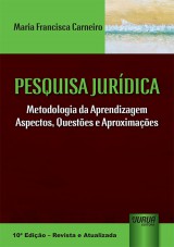 Capa do livro: Pesquisa Jurdica, Maria Francisca Carneiro