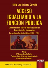 Capa do livro: Acceso Igualitario a la Funcin Pblica, Fbio Lins de Lessa Carvalho