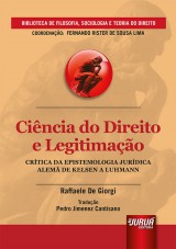 Capa do livro: Cincia do Direito e Legitimao, Raffaele De Giorgi - Traduo: Pedro Jimenez Cantisano