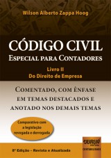Capa do livro: Código Civil - Especial para Contadores - Livro II - Do Direito de Empresa, Wilson Alberto Zappa Hoog
