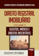 Capa do livro: Direito Registral Imobilirio - Volume II, Eduardo Scrates Castanheira Sarmento Filho