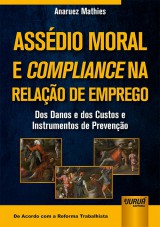 Capa do livro: Assdio Moral e Compliance na Relao de Emprego, Anaruez Mathies