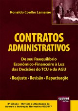Capa do livro: Contratos Administrativos, Ronaldo Coelho Lamarão