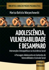 Capa do livro: Adolescncia, Vulnerabilidade e Desamparo - Intervenes Clinicopolticas na Assistncia Social, Marisa Batista Warpechowski