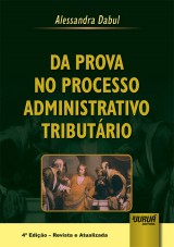 Capa do livro: Prova no Processo Administrativo Tributrio, Da, Alessandra Dabul