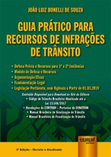 Capa do livro: Guia Prático para Recursos de Infrações de Trânsito - Defesa Prévia e Recursos para 1ª e 2ª Instâncias - Modelo de Defesa e Recursos - Argumentação Eficaz - Fundamentação Legal - Legislação Pertinente, com Vigência a Partir de 01.03.2019 - 3ª Edição - Revista e Atualizada, João Luiz Bonelli de Souza