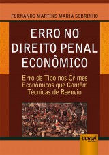 Capa do livro: Erro no Direito Penal Econmico, Fernando Martins Maria Sobrinho