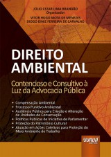 Capa do livro: Direito Ambiental, Organizador: Jlio Cezar Lima Brando, Coautores: Vitor Hugo Mota de Menezes e Diogo Diniz Ferreira de Carvalho