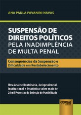 Capa do livro: Suspenso de Direitos Polticos pela Inadimplncia de Multa Penal, Ana Paula Pavanini Navas