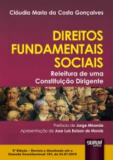 Capa do livro: Direitos Fundamentais Sociais - Releitura de uma Constituição Dirigente, Cláudia Maria da Costa Gonçalves