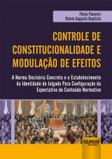 Capa do livro: Controle de Constitucionalidade e Modulao de Efeitos - A Norma Decisria Concreta e o Estabelecimento da Identidade do Julgado Para Configurao da Expectativa de Contedo Normativo, Flvio Pansieri e Otvio Augusto Baptista