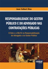 Capa do livro: Responsabilidade do Gestor Pblico e do Advogado nas Contrataes Pblicas, Jean Colbert Dias