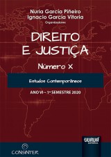Capa do livro: Direito e Justiça - Ano VI - X - 1º Semestre 2020, Organizadores: Nuria García Piñeiro e Ignacio García Vitoria