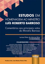 Capa do livro: Estudos em Homenagem ao Ministro Luís Roberto Barroso, Coordenadora: Larissa Pinho de Alencar Lima