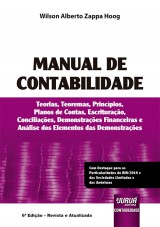 Capa do livro: Manual De Contabilidade - Teorias, Teoremas, Princípios, Planos de Contas, Escrituração, Conciliações, Demonstrações Financeiras e Análise dos Elementos das Demonstrações, Wilson Alberto Zappa Hoog