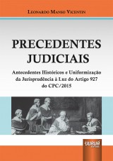 Capa do livro: Precedentes Judiciais, Leonardo Manso Vicentin