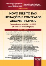 Capa do livro: Novo Direito das Licitaes e Contratos Administrativos, Coordenadores: Fbio Lins de Lessa Carvalho, Filipe Lbo Gomes, Janaina Helena de Freitas, Ricardo Schneider Rodrigues, Rodrigo Jos Rodrigues Bezerra