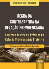 Capa do livro: Regra da Contrapartida na Relao Previdenciria, Srgio Henrique Salvador